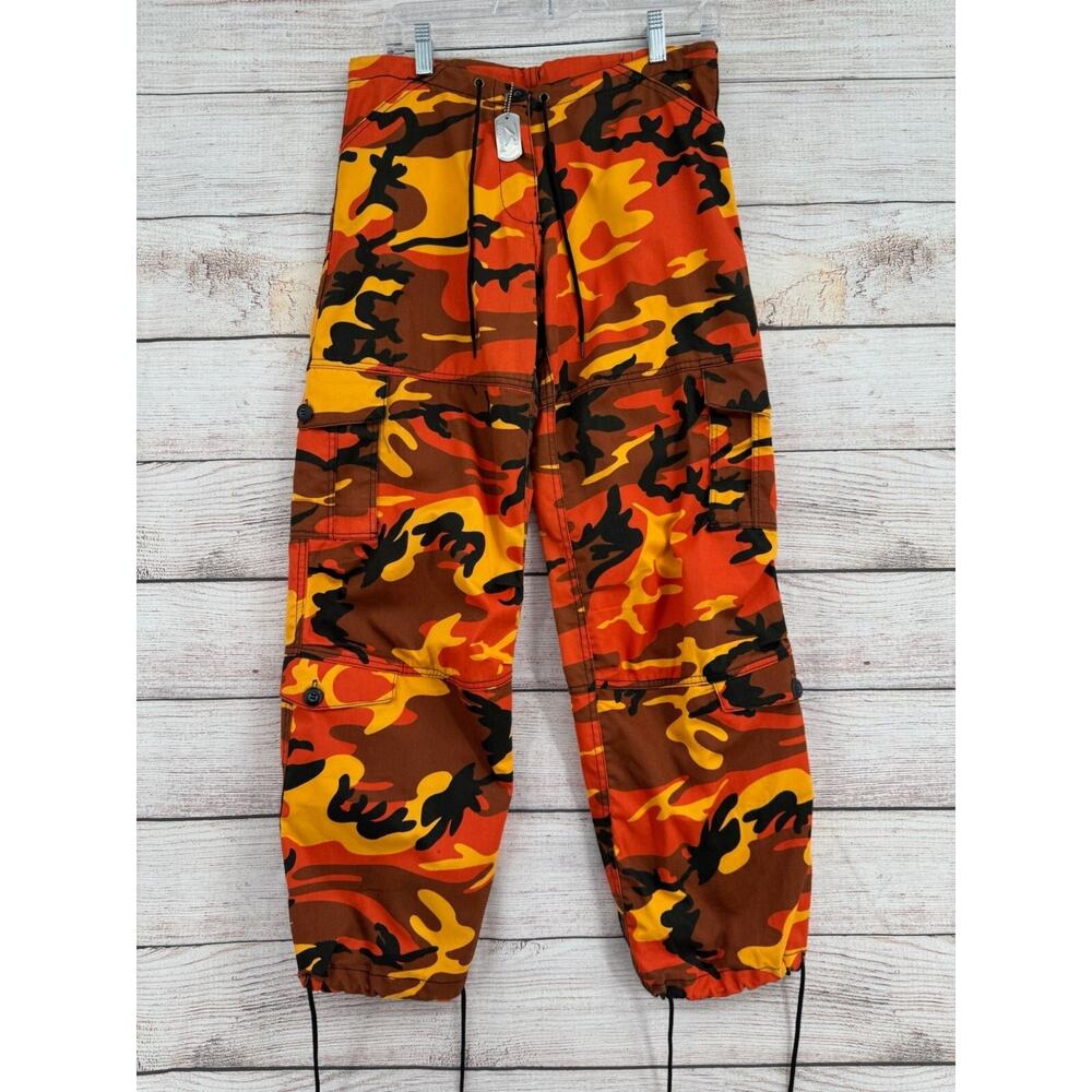 Rothco Military BDH Cargo Camouflage‎ Pants Men's Size XXS Orange/Brown Camo